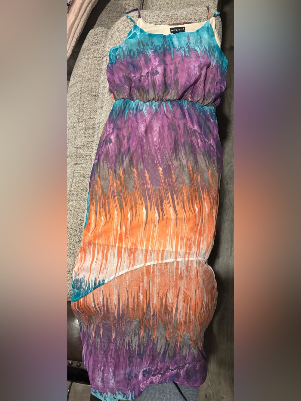Women’s Gradient Orange Purple dress or Cover-Up Dress